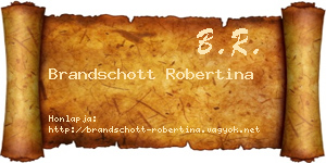 Brandschott Robertina névjegykártya